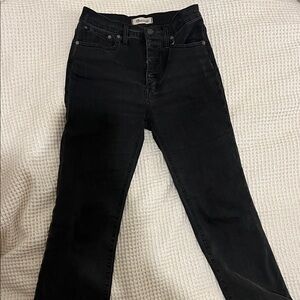Madewell High-Rise Black Button-Fly Jeans